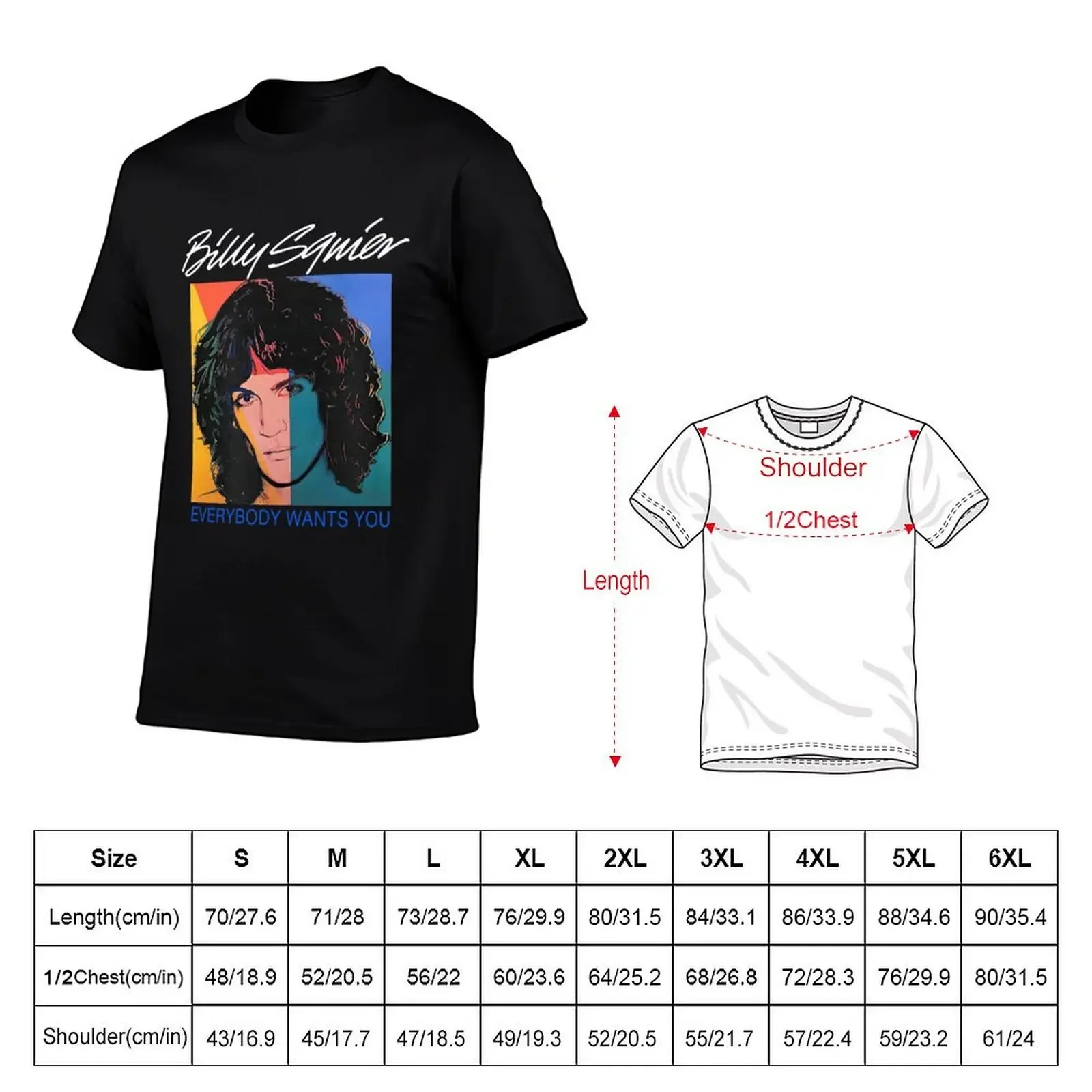 Billy Squier Everybody Baseball ? Sleeve T-Shirt blanks for a boy custom t shirt Men's t-shirt