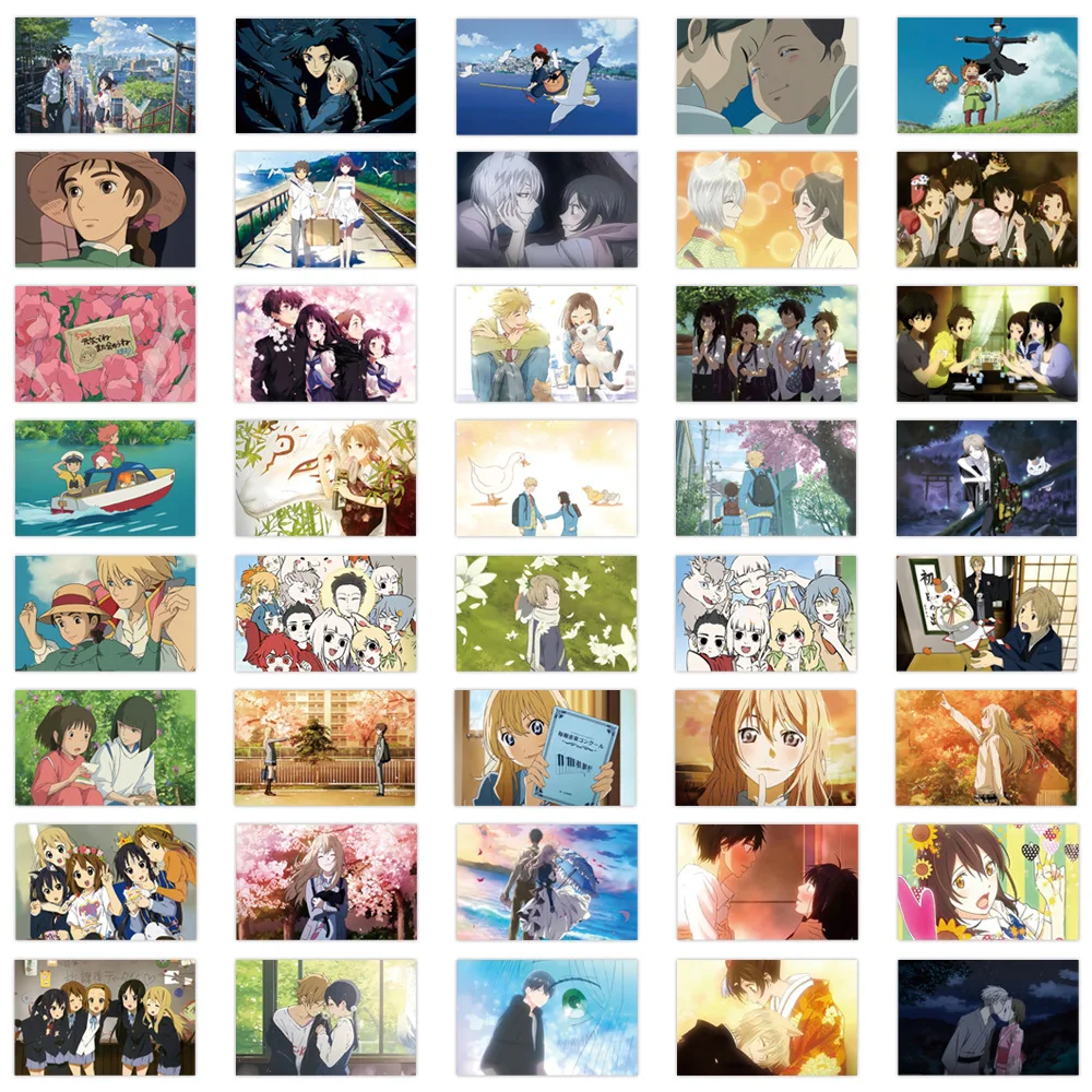 80 قطعة مجموعة الرسوم المتحركة المختلطة للمشهد الشهير أدوات مكتبية مزخرفة لحساب اليد وكوب الماء وملصقات الكمبيوتر