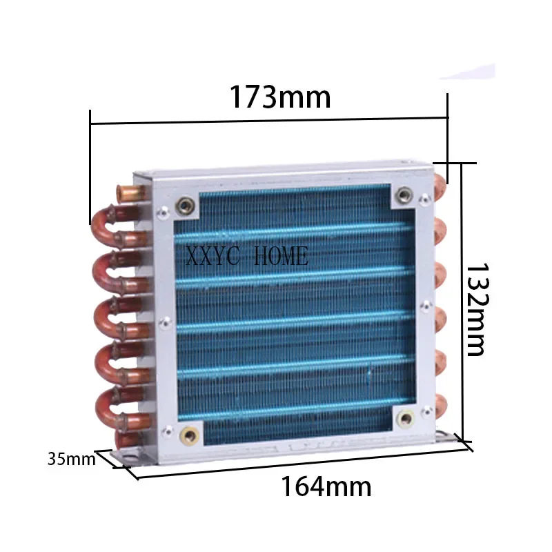 shell condenser radiator refrigerator freezer air-cooled water-cooled aluminum fin and copper tube heat exchanger with fan Small