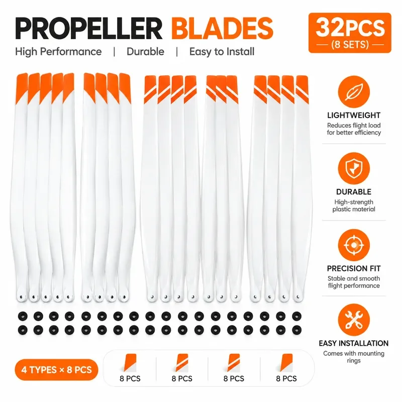 for DJI T40 T50 T20P High Carbon Steel Blade Propeller White Sunscreen Resistant Replacement Parts 54135415