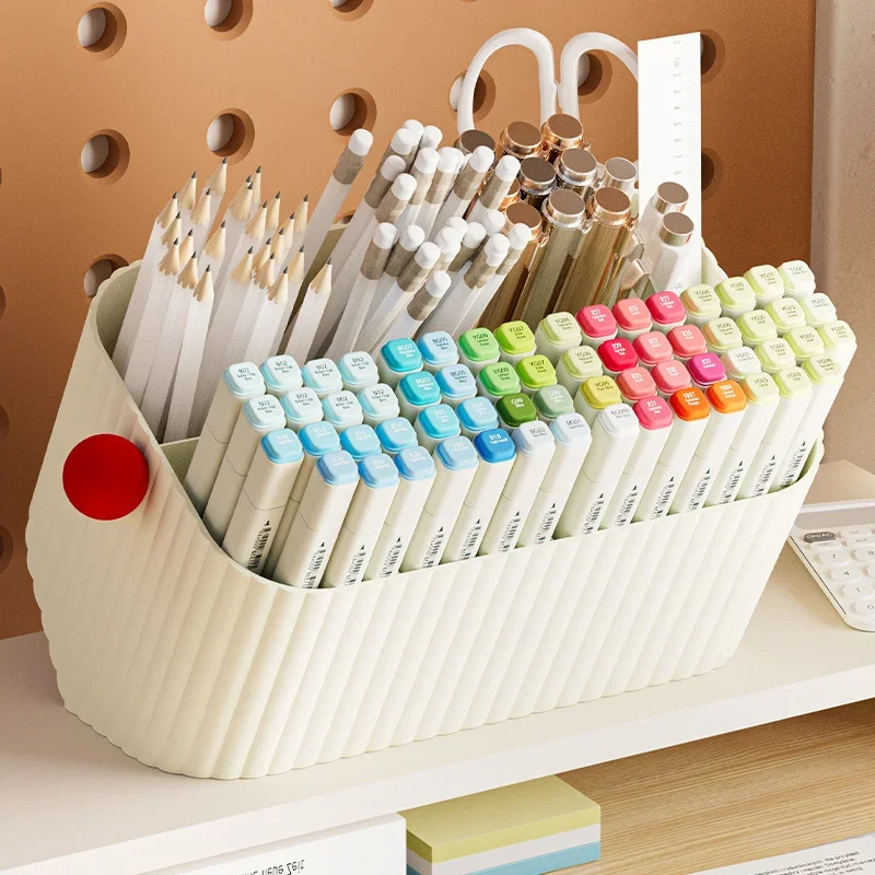 Stationery Storage Box Desktop Large Capacity Storage Rack Slanted Pencil Holder A Pen Bucket for Children's Student Desks