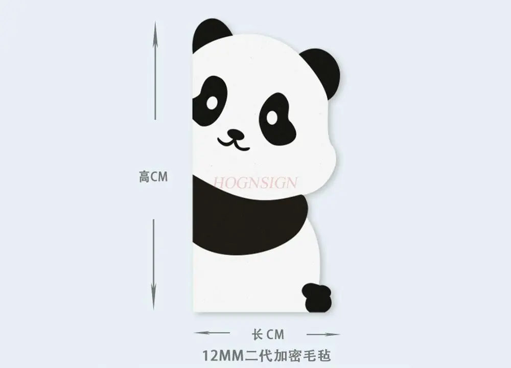 قطعة واحدة من ملصقات الحائط المزخرفة الباندا، تخطيط الجدار الثقافي، لوحة لباد غرفة الأطفال غير المثقوبة ثلاثية الأبعاد #1