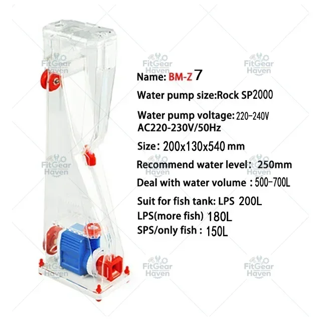 Z5 Z6 Z7 Z8 Internal Aquarium Protein Separator Set Pump