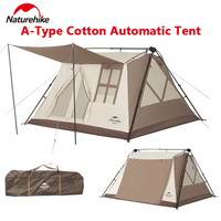Naturehike Automatic Tent A-Type Cotton One-touch Outdoor Camping Portable Cabin House Quick Open Waterproof Tent 3-4 Person