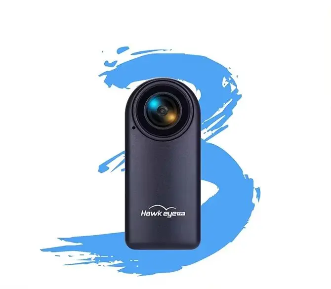 Hawkeye Thumb 3 Mini Action Camera, 4K Resolution Magnetic Sports Cam with EIS Stabilization, for FPV Drone, Fixed‑Wing RC Plane