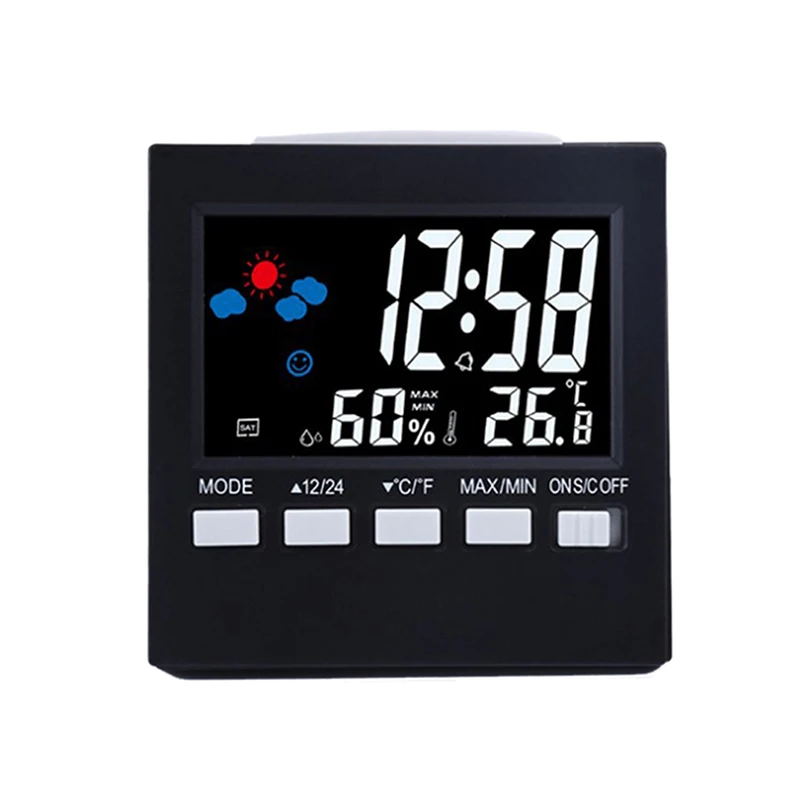 Multi-functional Weather Station Clock Thermometer Hygrometer Calendar Digital LCD Display Temperature And Humidity Meter