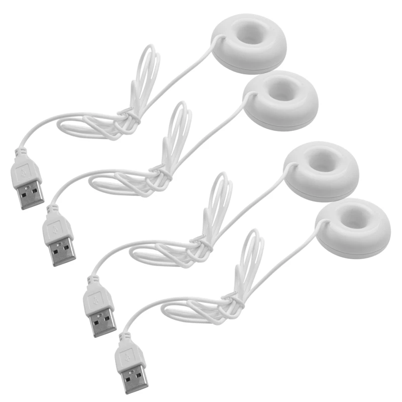 

4X White Donut Humidifier USB Office Desktop Mini Humidifier Portable Creative Air Purifier White