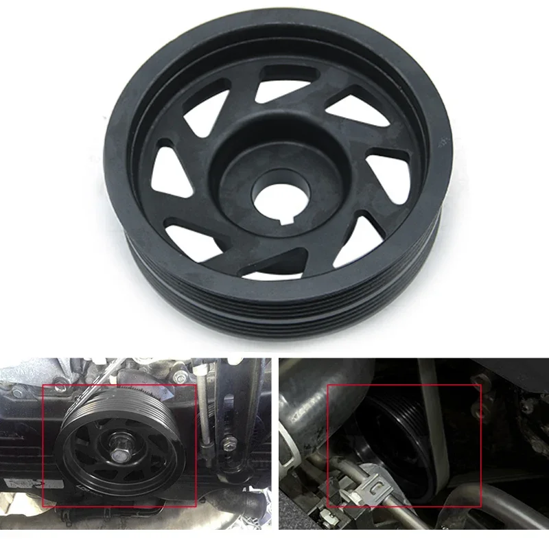 Performance Billet Aluminum Crank Pulley For WRX STI For Legacy For Forester 1993-2011 Engine Upgrade CNC Machined Grooves