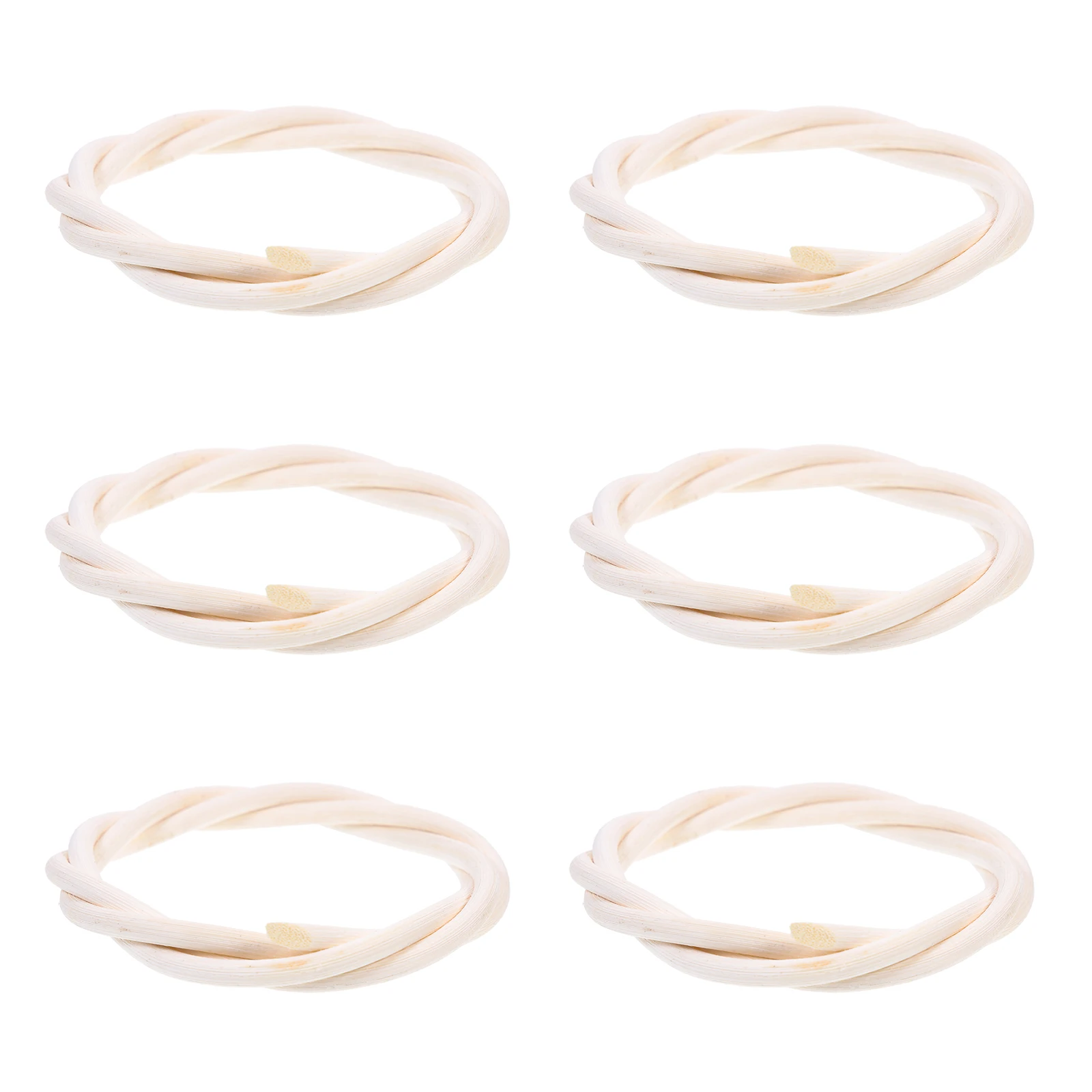 

6 Pcs Dreamcatcher DIY Materials Rattan Handicrafts Natural Fibers Weaving Wreath Circle Wreaths Frame Grapevine Round Vines