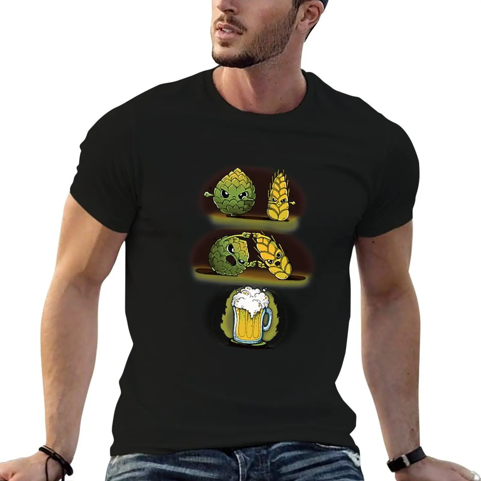 

Beer Fusion T-Shirt cotton t shirts man 100% t shirt man cotton T-Shirt