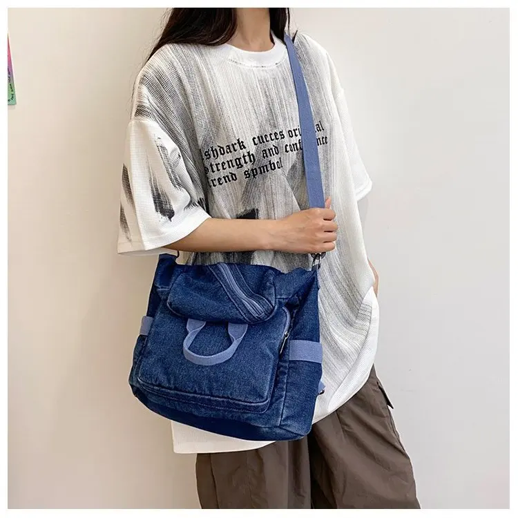 데님 여성 배낭 대용량 학교 가방 대학생 여행 숙녀 손 가방 다기능 여성 숄더 가방 가방