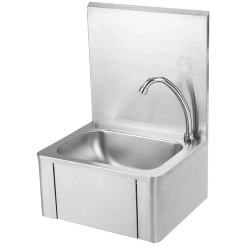 Save Space and Freight Small Size Stainless Steel Wall-mounted Knee-operated Sink portable hand wash sink