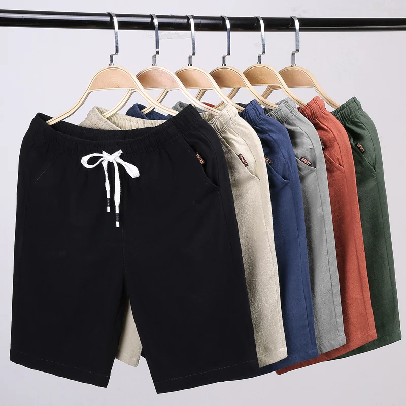 Summer Cotton Shorts Men Boardshorts Breathable Beach Shorts Comfortable Fitness Basketball Sports Short Pants Male bermudas