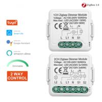 Tuya ZigBee 3.0 Smart Dimmer Switch Module, Supports 2 Way Control Dimmable Light Switch, Work with Alexa Google Home