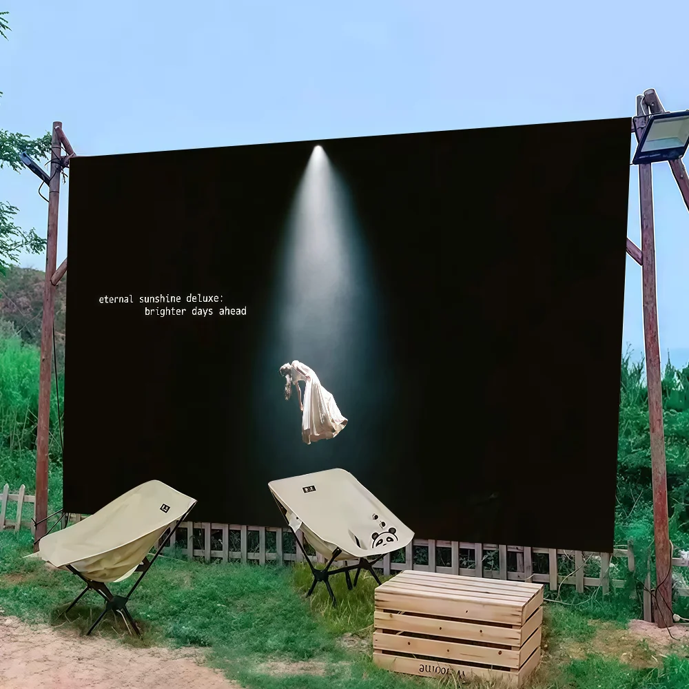 

Singer A-Ariana G-Grande Eternal Sunshine Flag Decoration Outdoor Picnic Party Home Camping Party Art Hanging Banner