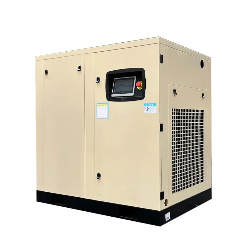 10HP High Efficiency Energy Saving Screw Air Compressor 10 Bar New Condition Core Motor Components Manufacturing Plant