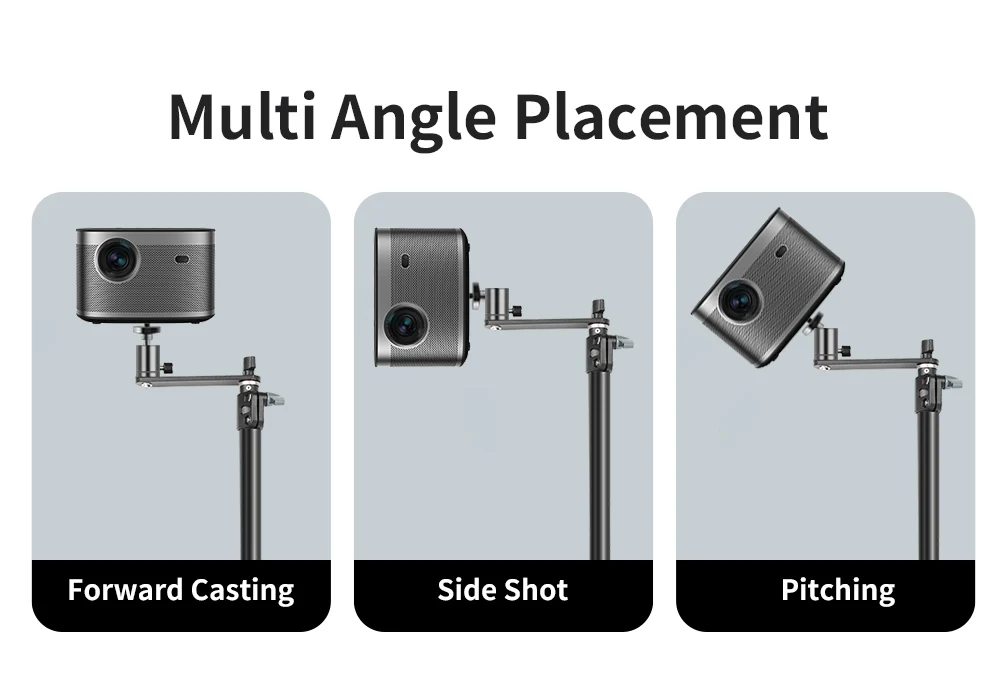 360 Degree PTZ Rotation Projector Stand Holder Tripod Light Clamp Desk with 1/4" Fixture For Ring Light DSLR Camera