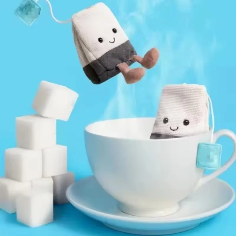 Limited Edition Tea Bag Cartoon Doll Cat Dog Interactive Toy Birthday Christmas Halloween Pet Girl Gift S