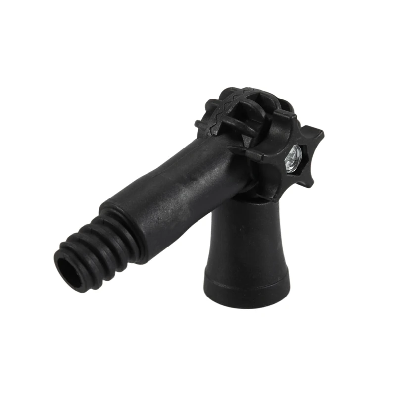 SHGO 2X Universal Joint Angle Adaptor for Telescoping Extension Pole, Head Only, No Pole, for Window Cleaning, Black Plastic