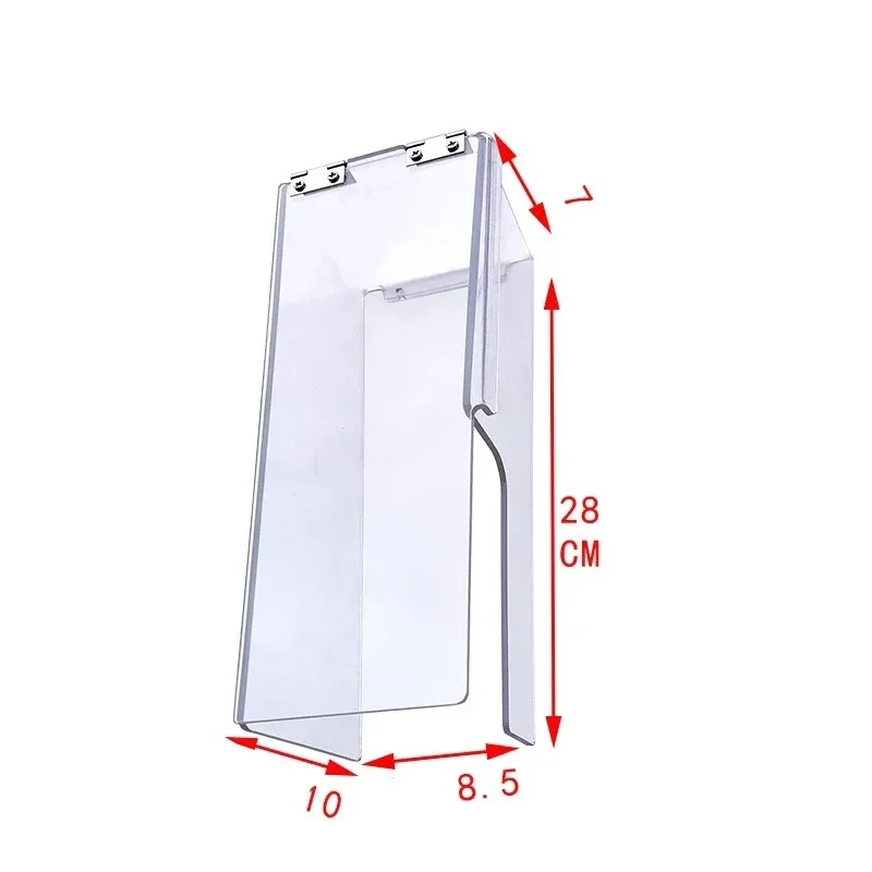 Smart door lock waterproof cover fingerprint lock outdoor flip cover rainproof transparent plastic cover 28×10×8.5cm
