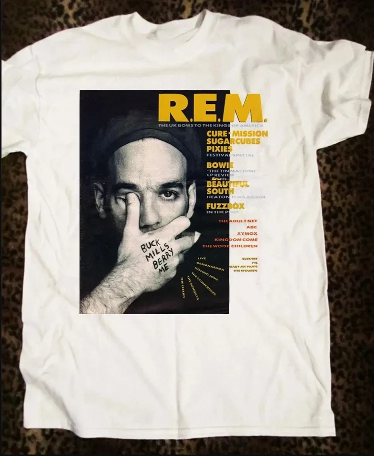 R.E.M Band Buck Mills Berry Me MELODY MAKER Short Unisex T-shirt, size S-5XL