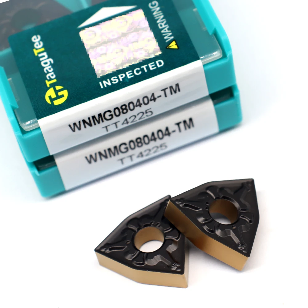 10Pcs WNMG080408 WNMG080404 TM TT4225 Carbide Inserts External Turning Tools Machine Tool Parts Lathe For Processing Steel