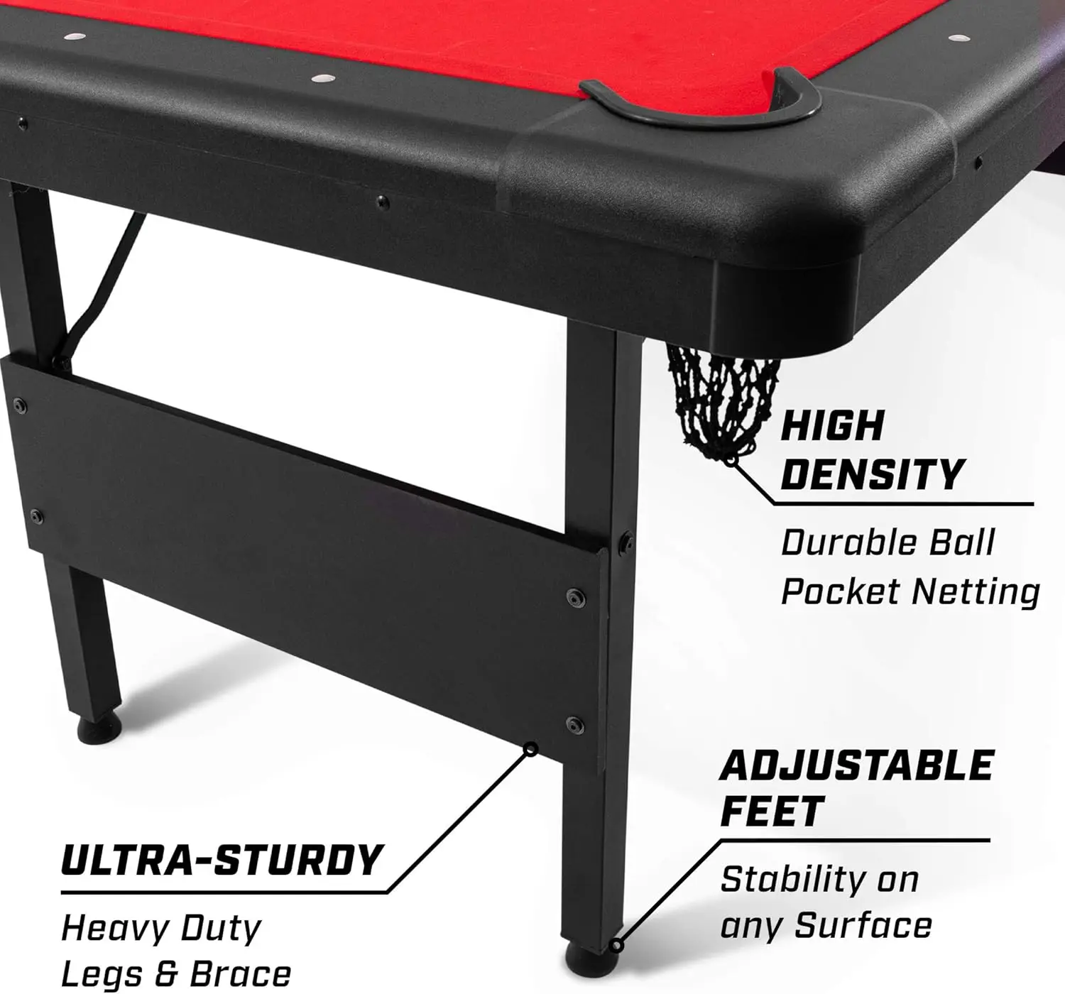 6 ft Billiards Table - Portable Pool Table - includes Full Set of Balls, 2 Cue Sticks, Chalk and Felt Brush