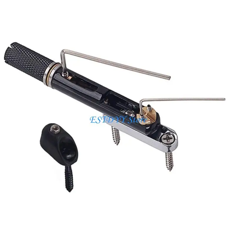 

G6DE Professional Black Guitar Bridge Set Zinc Alloy Precise Fit Single Coil