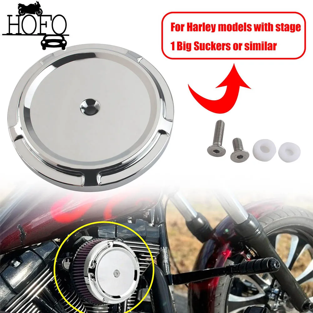 Motorcycle Air Cleaner Cover Chrome Aluminum For Harley Touring Softail Dyna FL FX FXST FLST