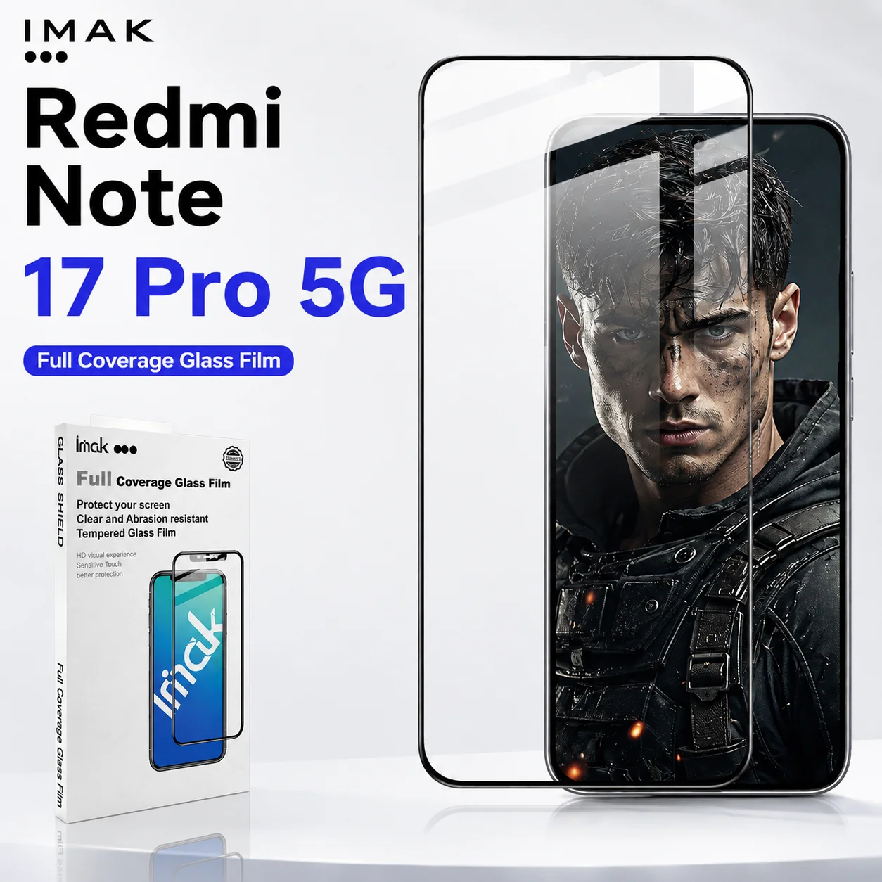Tempered Glass For Redmi Note 17 Pro 5G Global China Support Fingerprint Protector Film FM0003