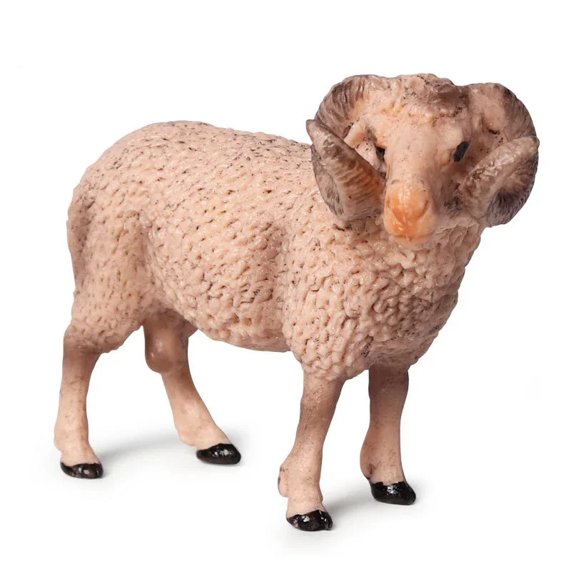 Figuritas de animales realistas, figuras de acción de Rancho simulado, modelos de granja, oveja, Cabra, antílope, juguetes educativos para niños, regalos para niños