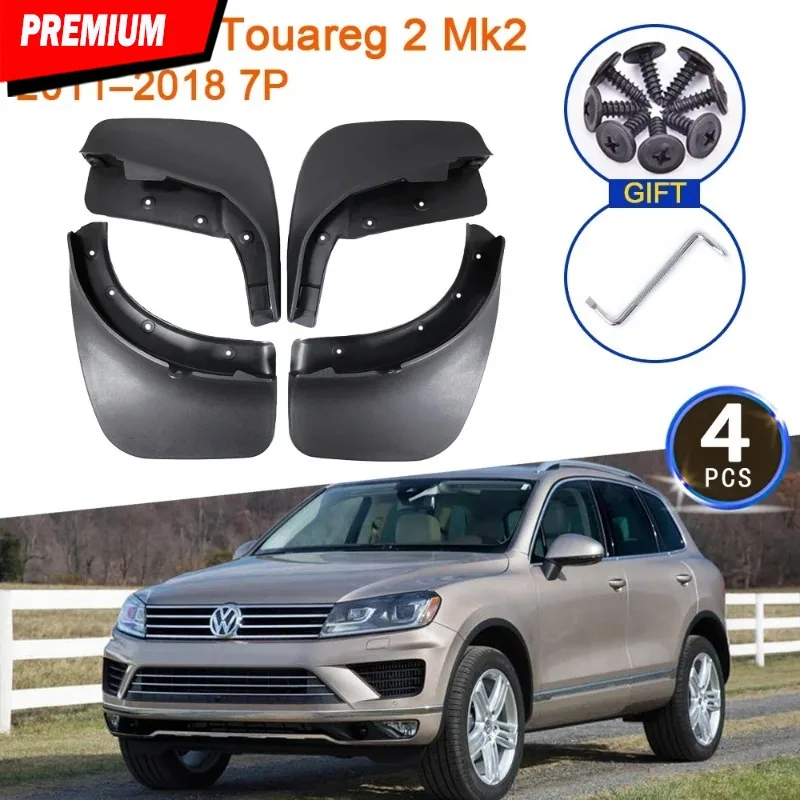 For Volkswagen VW Touareg 2 Mk2 7P 2011 2012 2013 2014 2015 2016 2017 2018 Mud Flaps Guard Splash Fenders Mudguards Fender Flare