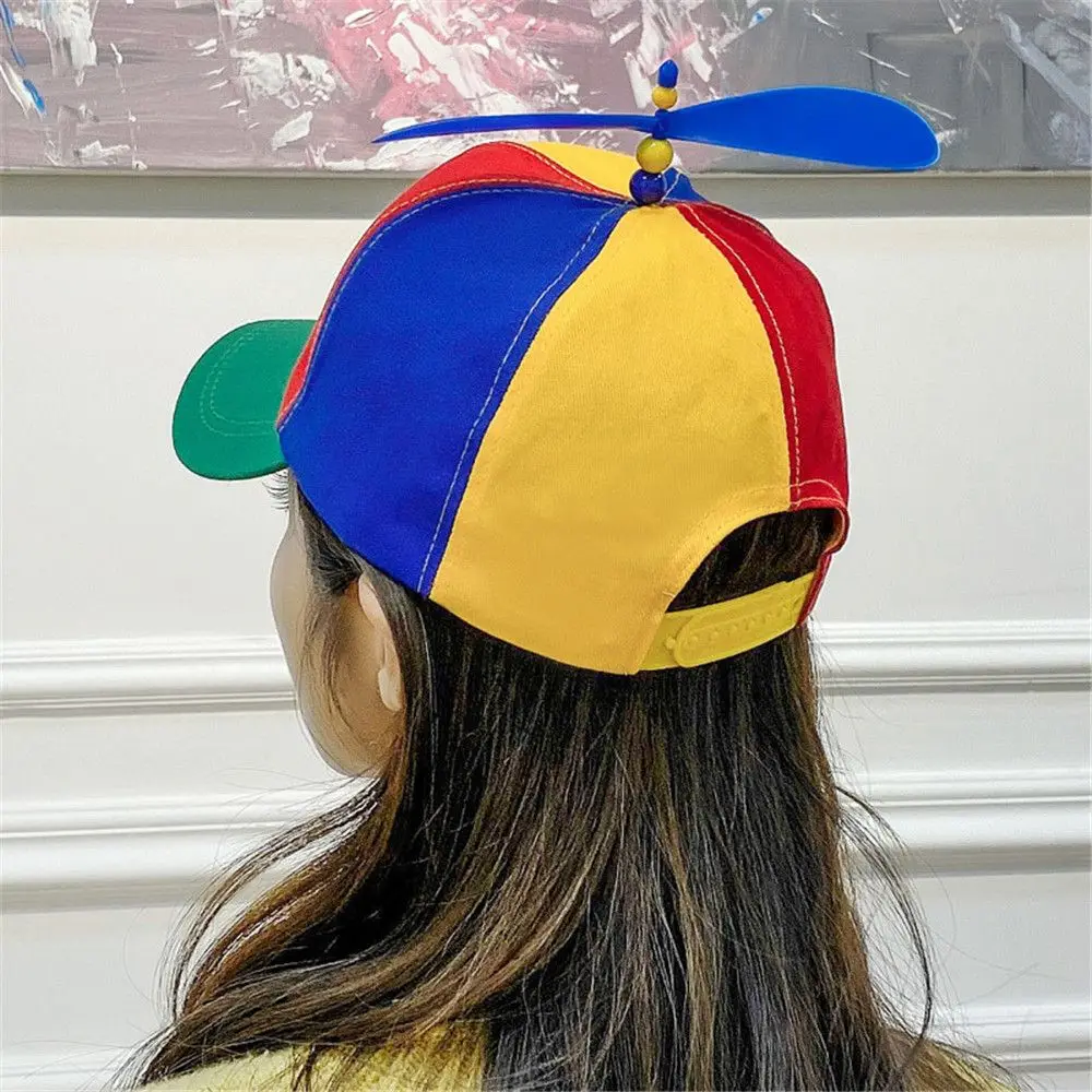 Bamboo Dragonfly Rainbow Sun Cap Funny Adventure Dad Hat Snapback Hat Helicopter Propeller Design for Kids Boys Girls Adult