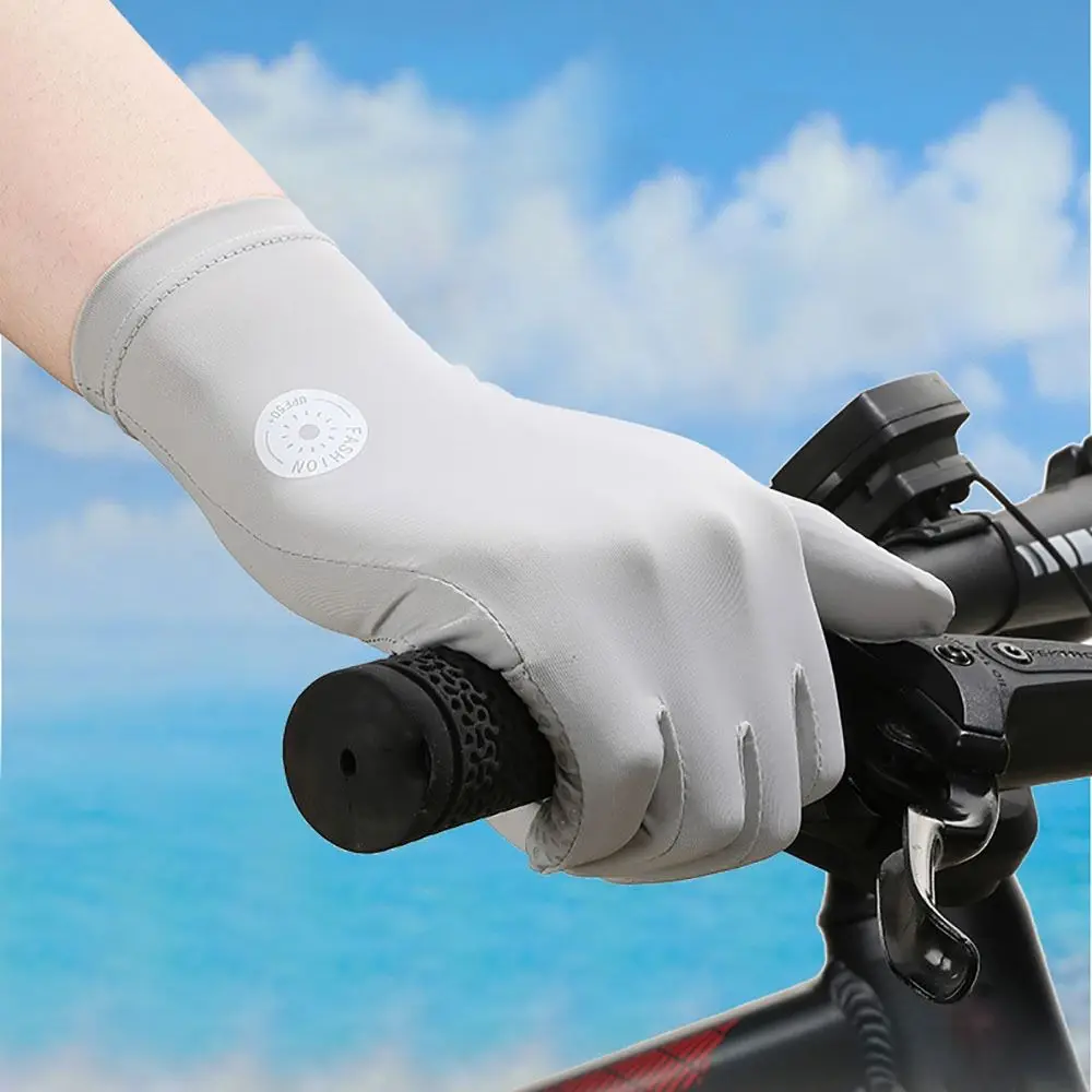 Summer Ice Silk Gloves Women Anti UV Sun Protection Gloves Touch Screen Mittens