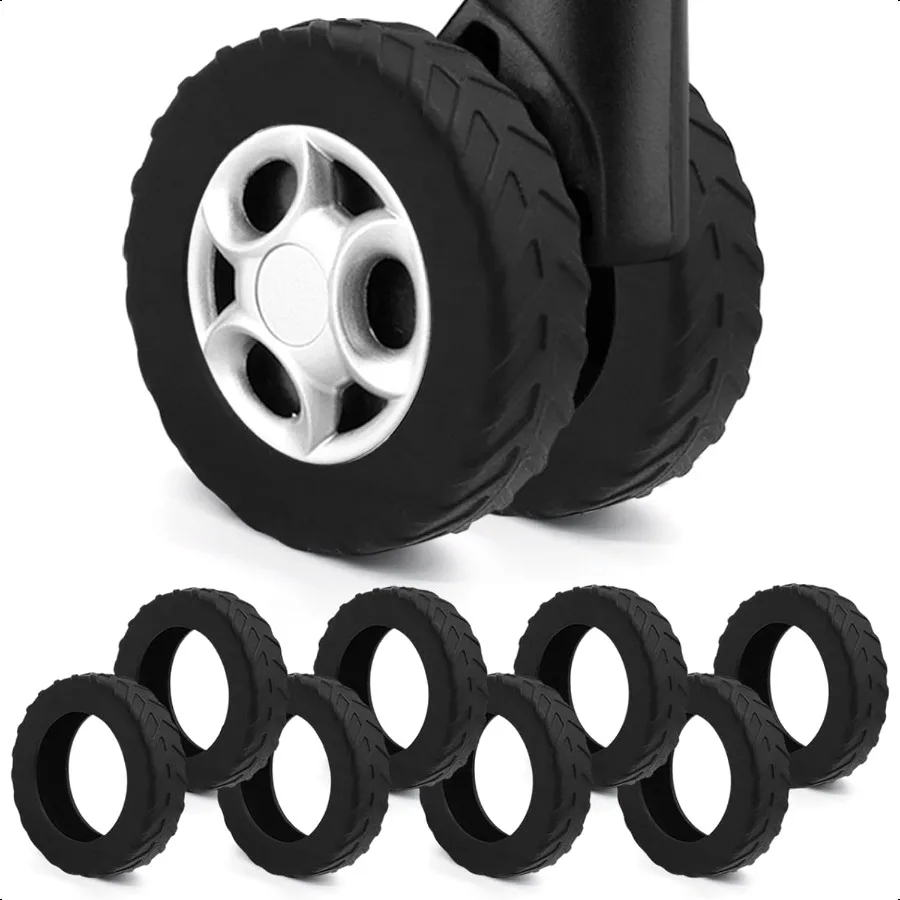 

8Pcs Lage Wheel CoversSilicone Suitcase Cover for 22.4'' Spinner Wheel Carry On Lage Wheels Protector Upgrade Suitcase Wheels P