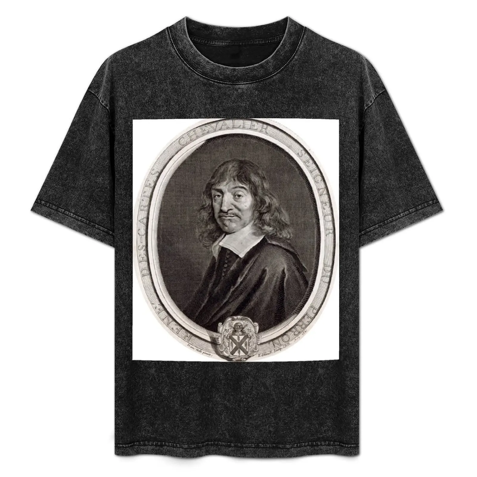 

René Descartes T-Shirt street wear plus size clothes graphic shirts summer tops mens graphic t-shirts hip hop