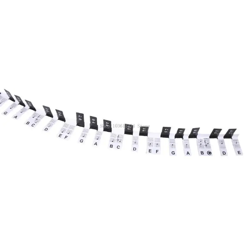 Electronic Piano Keyboard Stickers Removable Note Labels Guide for Beginners Student Colorful 88 61 54 Key Learning Accessories