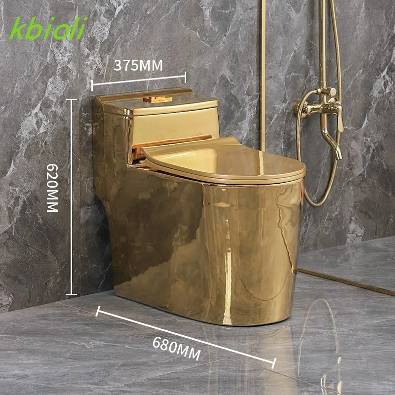 SCY gold super swirl siphon pumping toilet household light luxury high-end toilet luxury club toilet