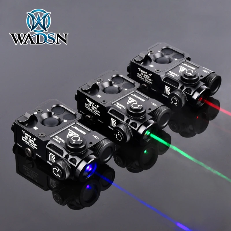 WADSN Airsoft PERST-4 Red Green Blue Laser indicator IR Strobe Aiming Laser Metal DBAL A2 PEQ Gun Hunting Weapon Light 20MM Rail