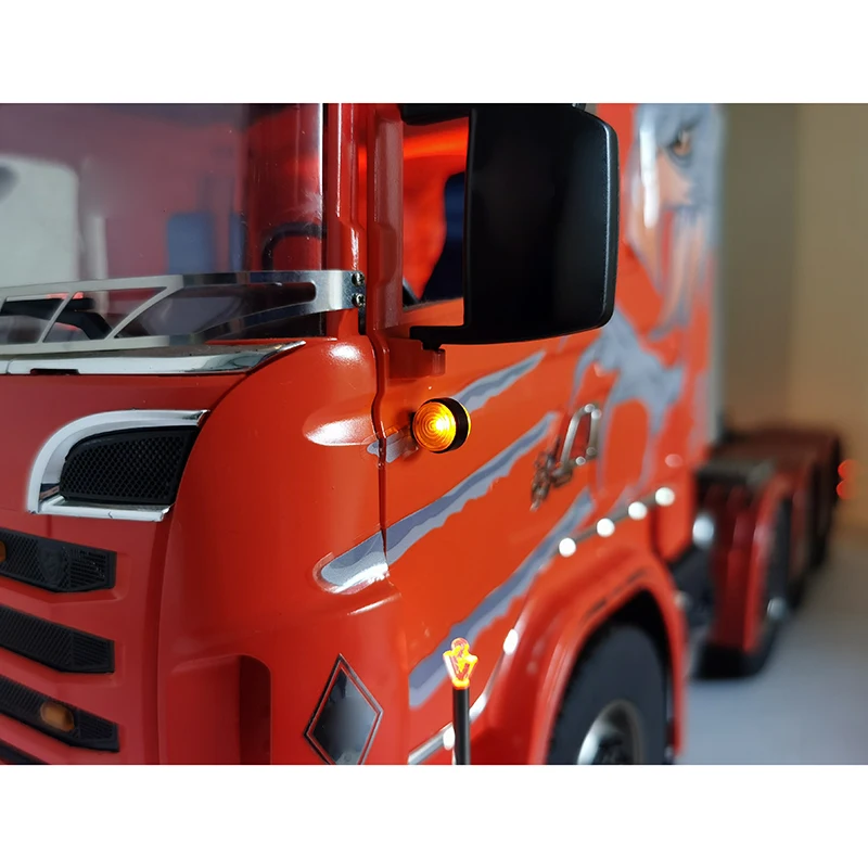 Feux latéraux de simulation en plastique à LED, pièces de jouets pour camion 1/14 Tamiya RC, voiture Scania R730 R620 R470 56323 MAN TGS TGX 56325 26329