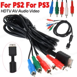 For PS2 PS3 HDTV AV Audio Video Cable 1.8m Component AV Cable Cord Game Adapter For Sony PlayStation 2 For Sony PlayStation 3