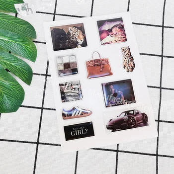 装飾 3D 電話ケースステッカーパーソナライズされたファッションガラス樹脂ラベル人気のドームエポキシクリスタルゲルロゴゼリーかわいい DlY 形状