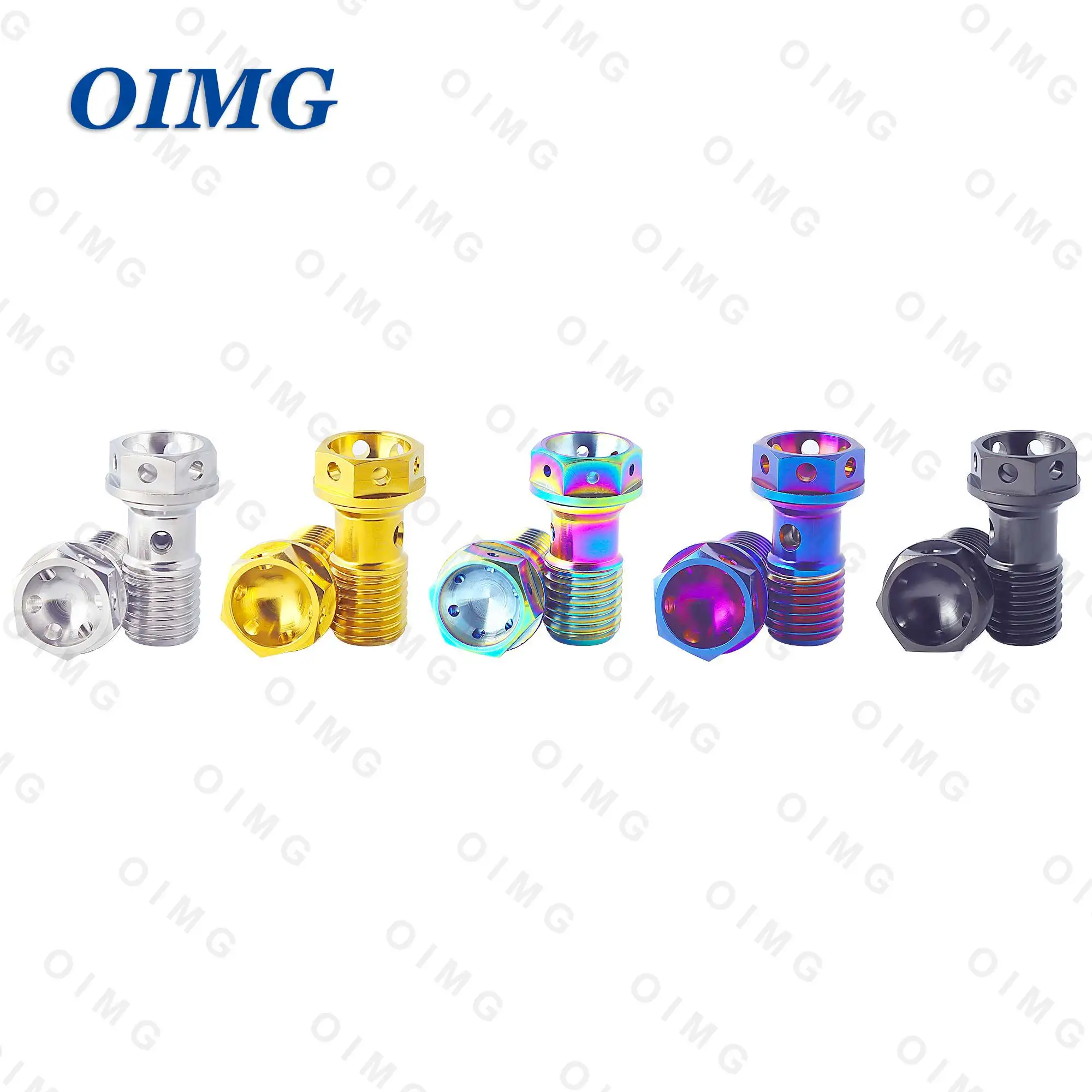 

Motorcycle Brake Caliper Single Hole Titanium Bolt M10 Banjo Bolt for Brembo Brake Dual Line Hose Bleed Nipple Oil Drain Screw