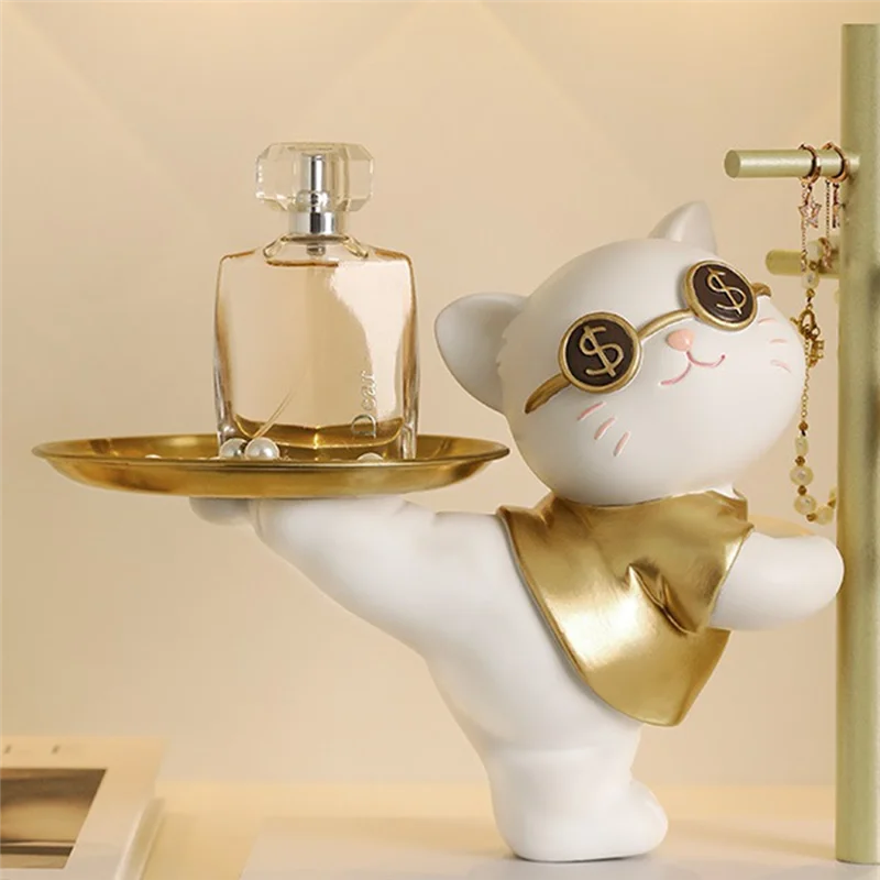 

AS94-Cat Decoration Key Jewelry Storage Rack Tray Storage Rack Home Decoration Accessories Gift
