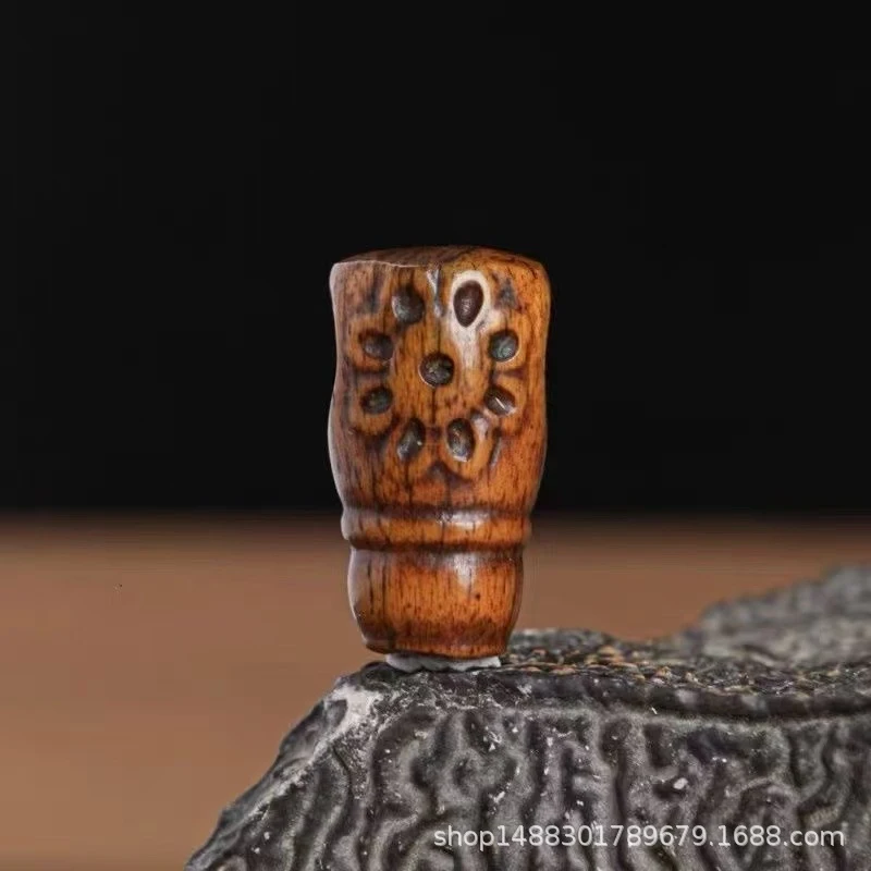 Tibetan-style cow bone three-way Buddha , decorative Buddhist bead, bracelet accessory