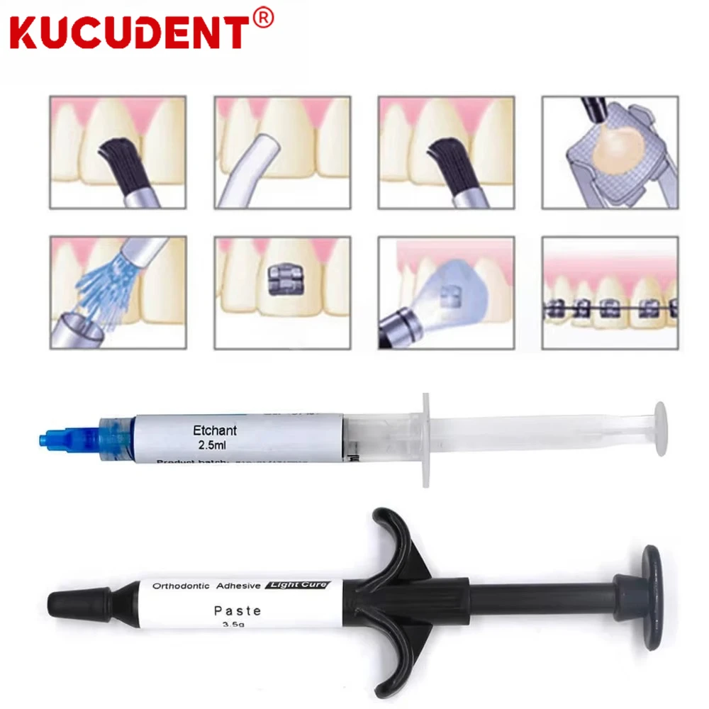 1 Set Dental Orthodontic Adhesive Light Buccal Tube Bonding Agent Light Decoration Tooth Tool Dentistry Light for Bracket