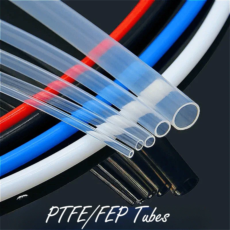 1/5/10m  PTFE FEP Tube 1mm 2mm 3mm 4mm 5mm 6mm 8mm For 3D Printer Parts Pipe Bowden J-head