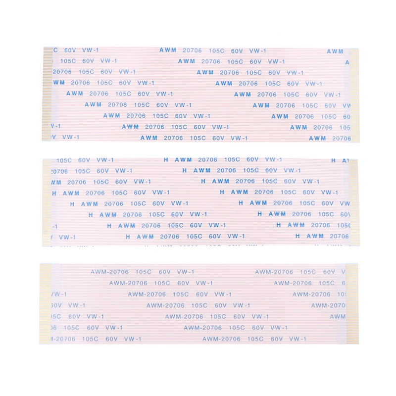 금 도금 FFC 플랫 플렉시블 케이블, AWM 20706 105C, 60V VW-1, 0.5mm 피치, 50 핀, 55 핀, 60 핀, 64 핀, 68/80 핀, 5 개