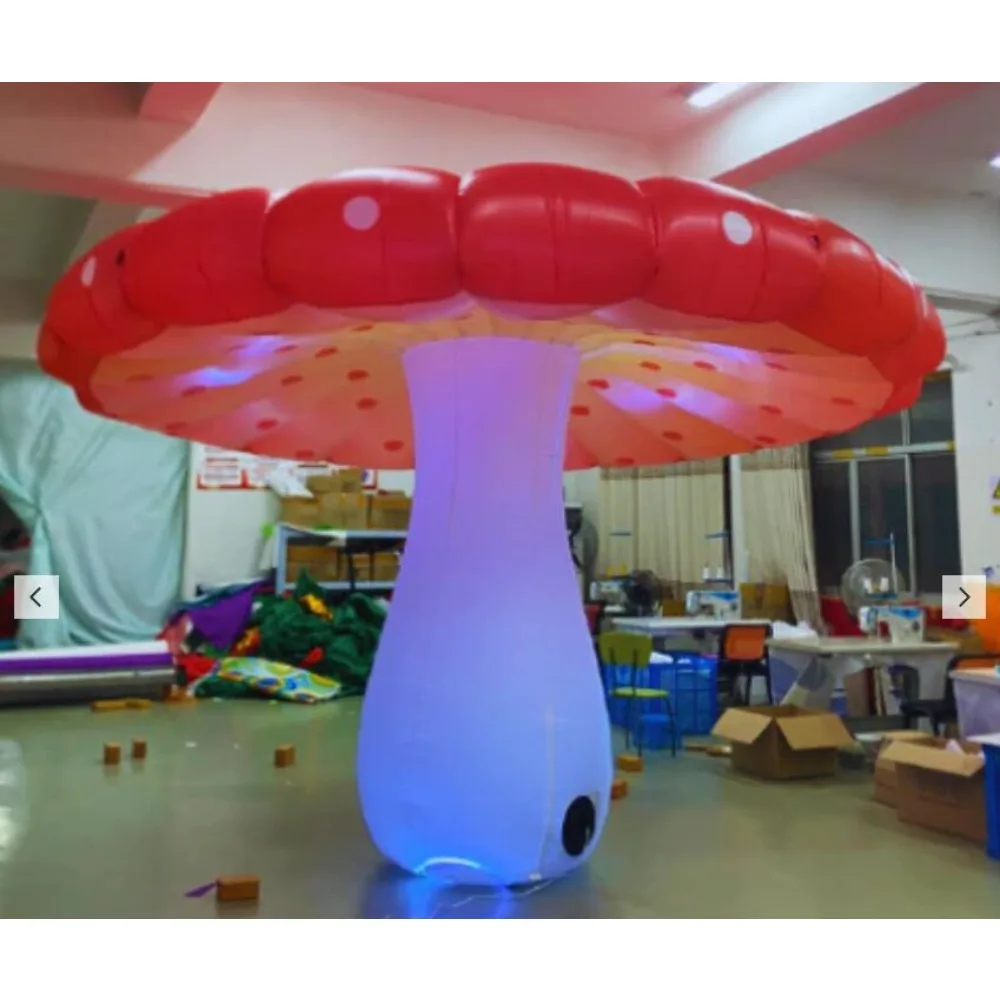 Personalized Inflatable Lighting Mushroom Model LED Mushroom Flower for Advertising Event Display