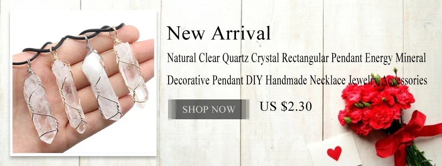 1PC White Selenite Plaster Pendant Rectangle Natural Semi-precious Stone Charms for DIY Necklace Making Jewelry Findings